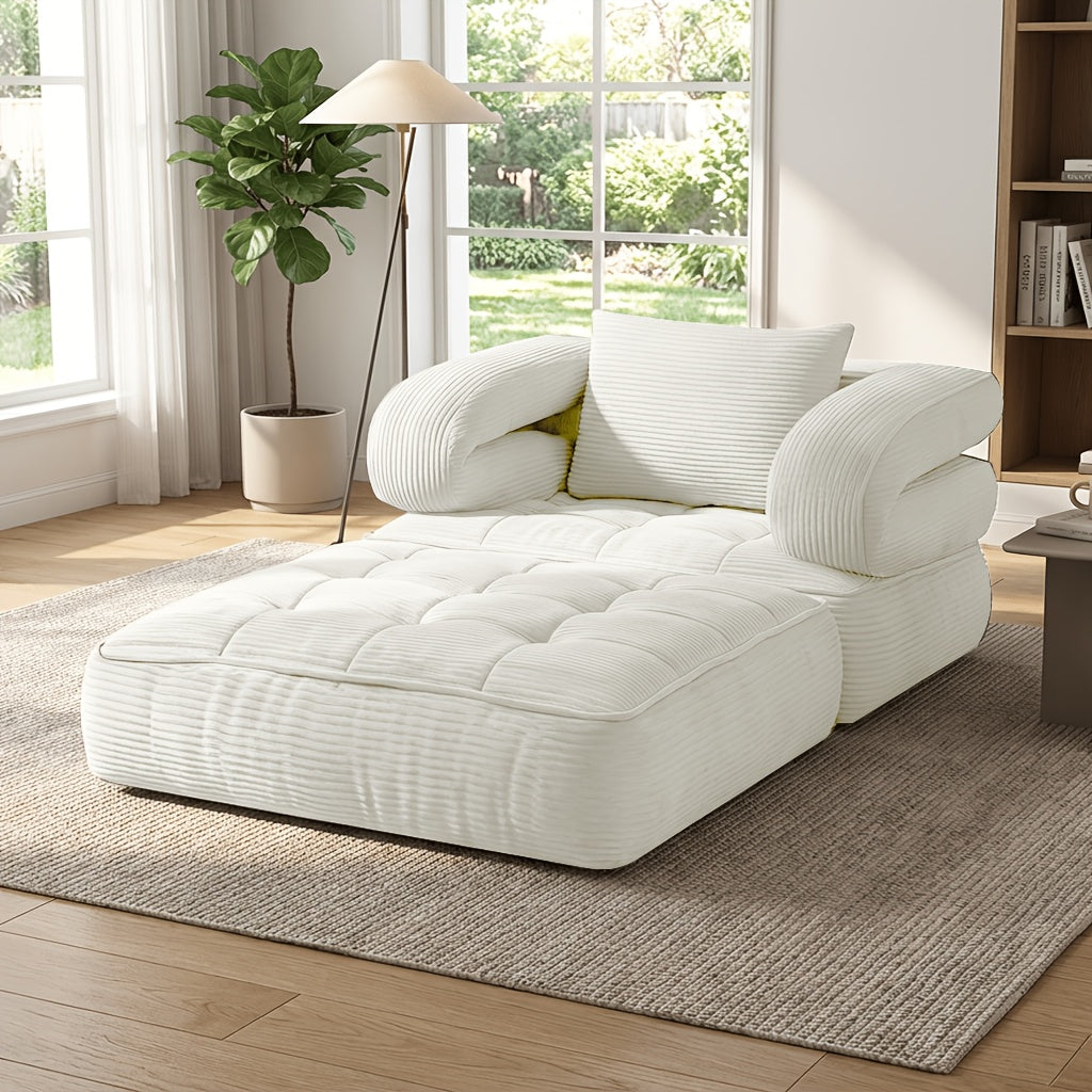 Multi-functional Convertible Sofa Bed—No Assembly Required, High-density Sponge, Soft and Skin-friendly Fabric | Suitable for Small Spaces, Bedrooms, Apartments, RVs as a Multi-position Sofa, Movie Sofa, Lazy Sofa, Office Sofa, Lounger, or Leisure