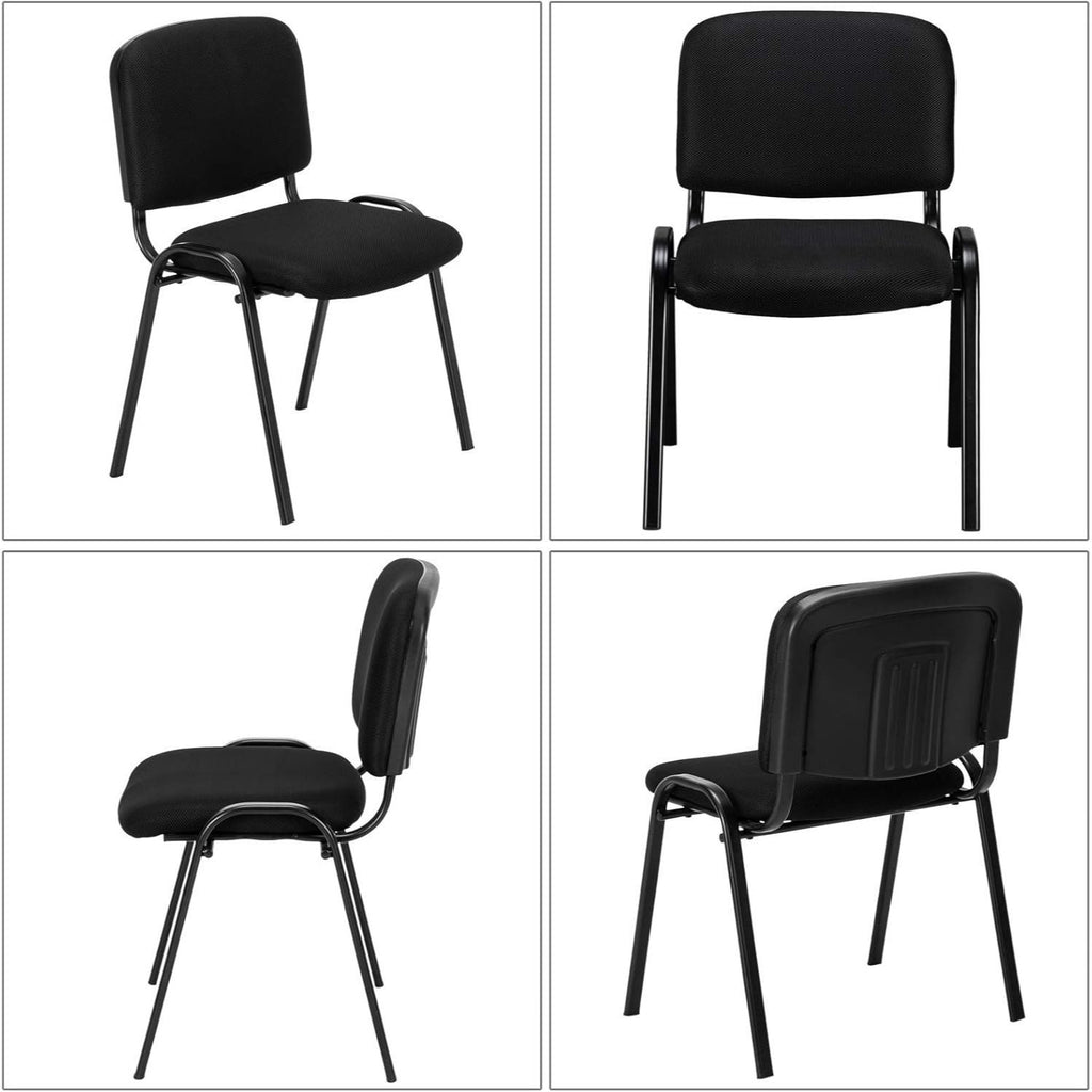 VINGLI Waiting Room Chairs 10-Pack/5-Pack Black Mesh Church Chairs Conference Room Chairs Stackable Armless Chairs Office Guest Chairs Dining Chairs & Reception Chairs Stacking Chairs for Meeting Room Office Lobby Kitchen Living Room
