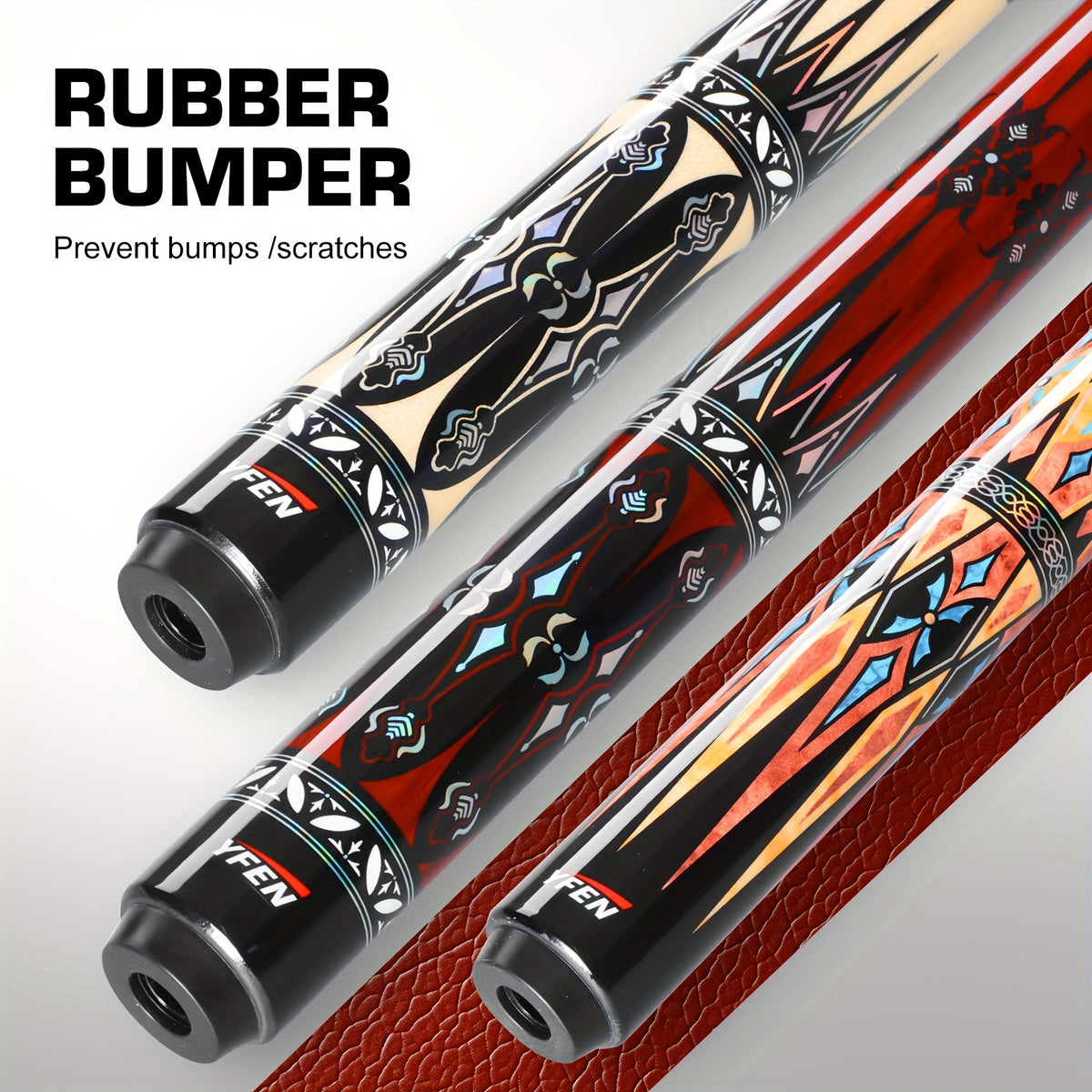 YFEN Carbon Fiber Pool Cue Stick - Professional Billiard Cue with Low Deflection 12.5mm Tip, Pro-Taper Shaft & Canadian Maple Butt, Cue for Competitive Play (//) - Extension Compatible Pool Cues for Pros &