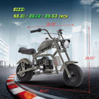 Gas Mini Chopper Bike, DB003 Model 40CC4-Stroke Dirt Bike with Big Headlight, Rear Shock Absorber, Metal Frame, Disc Brakes, Max Load 165Lbs, Up to 20Mph, Product name: gas mini dirt bike, chopper bike