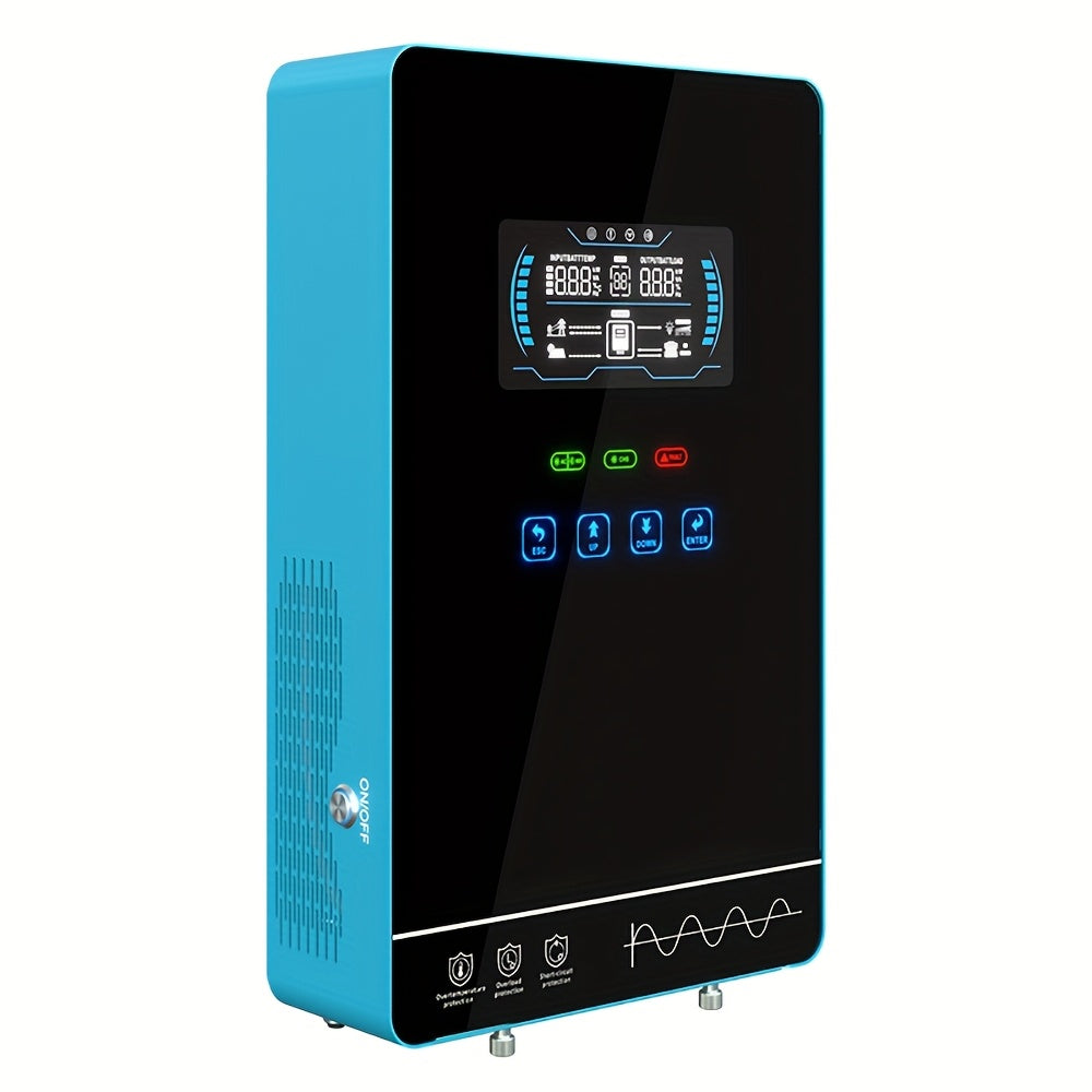 4000W Solar Hybrid Inverter DC24V 120VAC Pure Sine Wave Battery-Free Starting Built MPPT 140A Solar Charger, 6.25 Inch LCD Screen And Touch Buttons