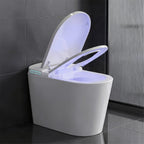 [Smart Toilet] Smart Toilet with Built-in Feminine Wash Function — Features Seat Heating and Night Light, Supports Warm Water Bidet and Warm Air Drying; Modern Tankless 1pc Design, Equipped with Soft-close Lid, Foot-operated Sensor, and Automatic Lid/seat