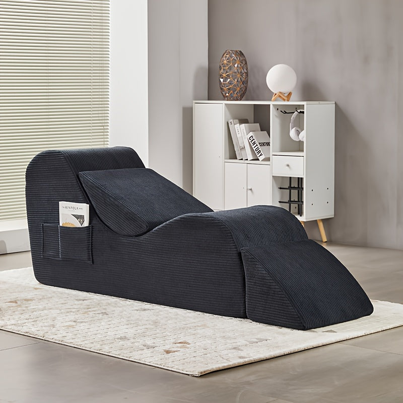 Ergonomically Designed Yoga Lounger Chair for Adults, Featuring a Corduroy Cushioned Sponge And a Non-Slip Base, Suitable for Indoor And Outdoor Use in Bedrooms And Living Rooms, Complete with a Cushion Pillow
