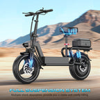749W Powerful Motor Electric Scooter, 48V 18Ah Large Battery, 35 Miles Long Range, Detachable Rear Storage Box, Perfect for Commute Travel Shopping Campus