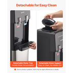 VEVOR Top Loading Water Cooler Dispenser for 3 or 5 Gallons Jugs Stainless Steel