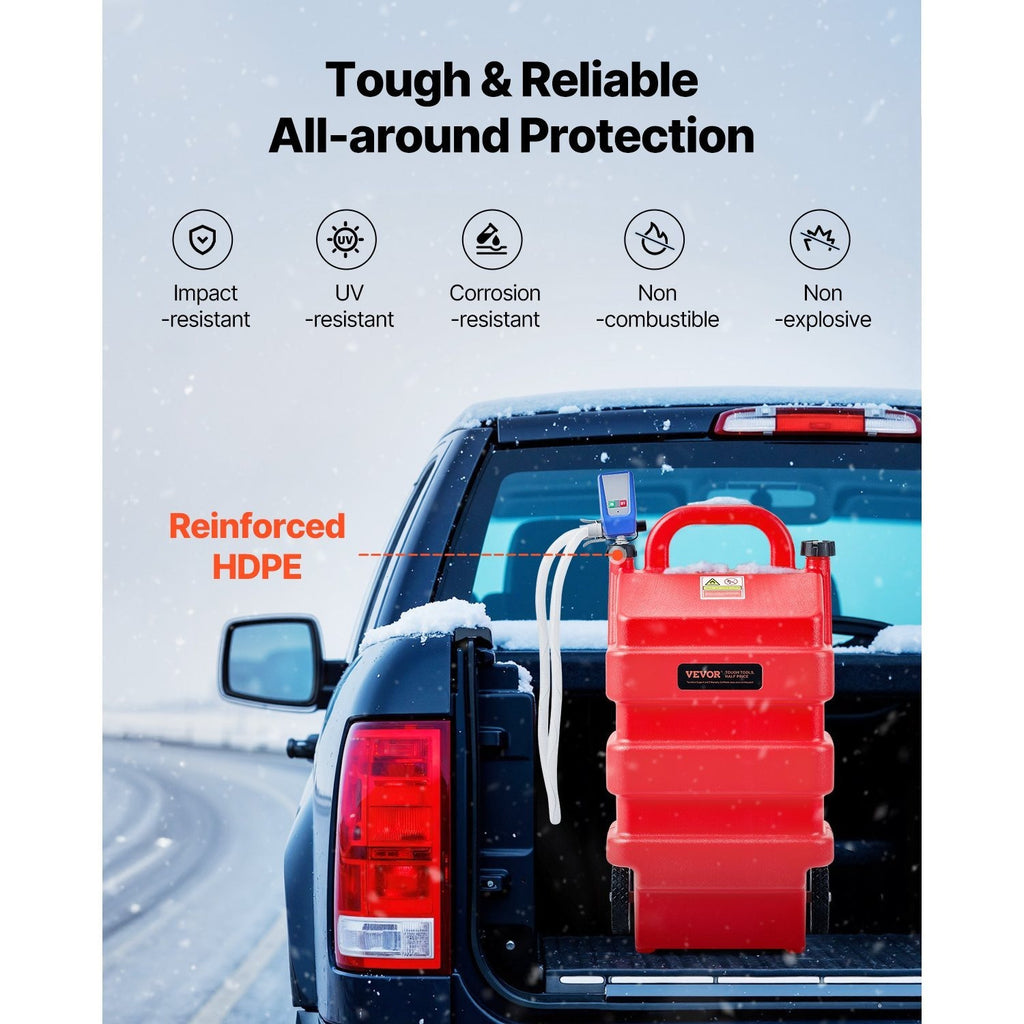 VEVOR Fuel Caddy 16 Gallon/ 32 Gallon Fuel Tank with 12V DC 2.5 GPM/ 15 GPM Electric Transfer Pump