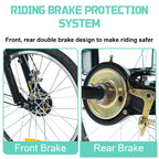 Adult Tricycle 20-Inch Cruiser Bike, Low-Step Design with Adjustable Seat and Front/Rear Baskets