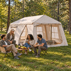 LILYPELLE Inflatable Camping Tent, Easy Setup Air Tent with Hand Pump, 4-Season Glamping Tent for Couples, Groups, And Families