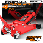 4 Ton Low Profile Hydraulic Trolley Service/Floor Jack, (8000 lbs) Capacity, Lifting Range 4.5"-20"