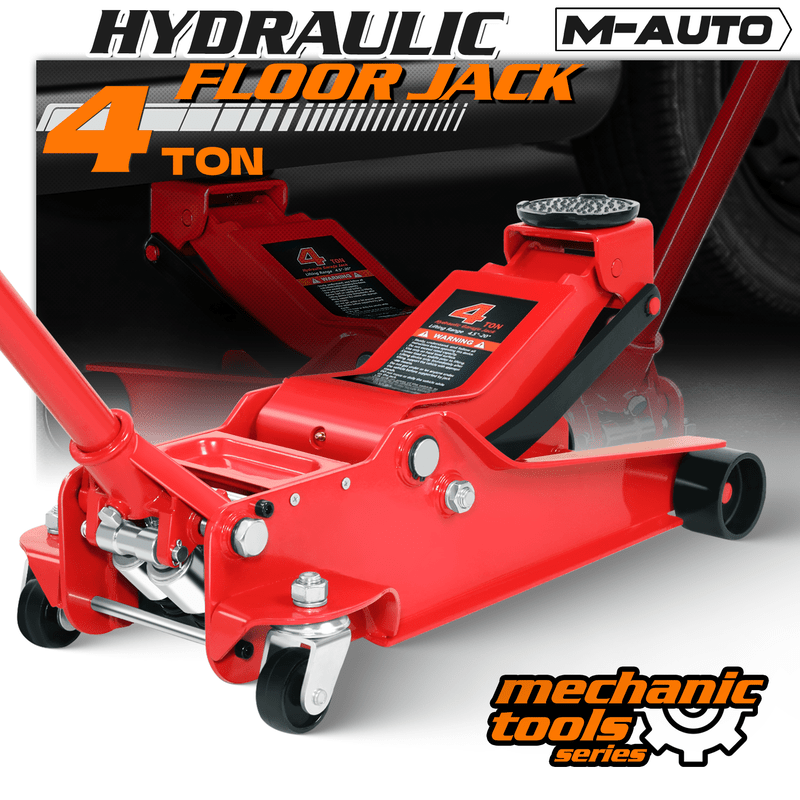 4 Ton Low Profile Hydraulic Trolley Service/Floor Jack, (8000 lbs) Capacity, Lifting Range 4.5"-20"
