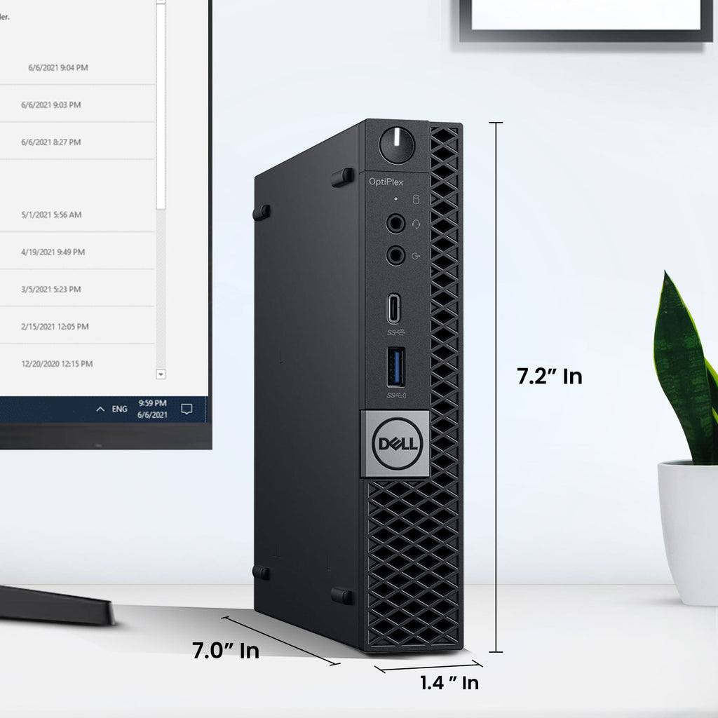 Dell OptiPlex 3050 Tiny | Desktop Computer Mini PC | Intel Core i5-6500T 6th Gen Quad-Core Processor | DDR4 RAM | Solid State Drive (SSD) | Wireless Keyboard & Mouse | WiFi | Windows 11 Pro (Renewed)