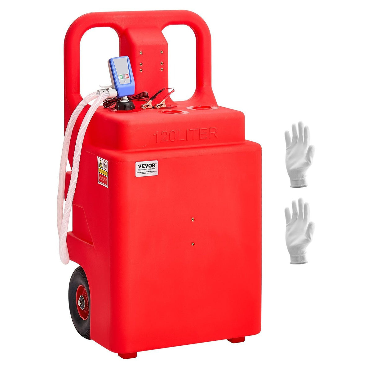 VEVOR Fuel Caddy 16 Gallon/ 32 Gallon Fuel Tank with 12V DC 2.5 GPM/ 15 GPM Electric Transfer Pump