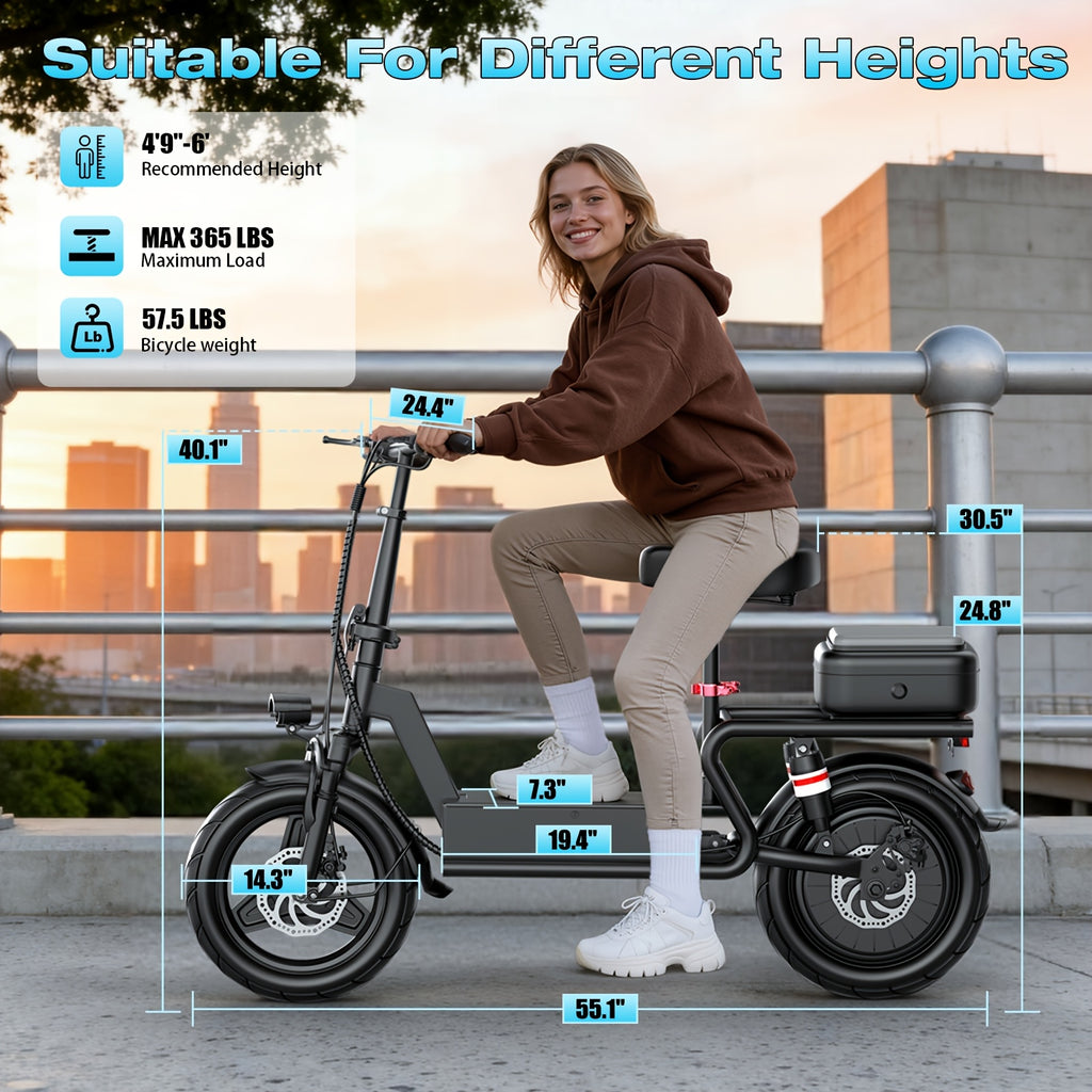 749W Powerful Motor Electric Scooter, 48V 18Ah Large Battery, 35 Miles Long Range, Detachable Rear Storage Box, Perfect for Commute Travel Shopping Campus