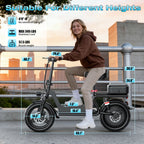 749W Powerful Motor Electric Scooter, 48V 18Ah Large Battery, 35 Miles Long Range, Detachable Rear Storage Box, Perfect for Commute Travel Shopping Campus