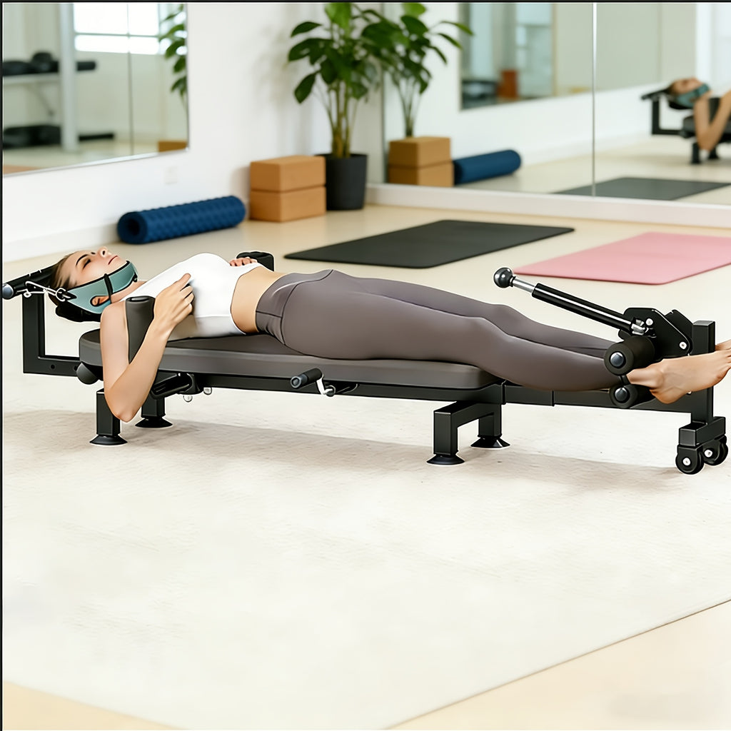 [Portable Back Decompression] Fitness Full Body Traction Table, Cervical And Lumbar Stretching Traction Table, Home Portable Back Decompression Bed for Tension Relief And Back Stretchering