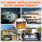 12.8V 100Ah LiFePO4 Battery,Group 31, Built-in 100A BMS, Grade A Battery Cell Deep Cycles, Max.1280Wh Energy, 10 Years Lifetime, Support in Series/Parallel, Perfect for Trolling Motors, RVs, Yacht, Marine, Boat, Solar Off-Grid