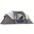 10 Person Camping Tent - Portable Easy Set Up Family Tent for Camp, Windproof Fabric Dome Tent Outdoor for Hiking, Backpacking, Traveling-14'x11'x74in(H)