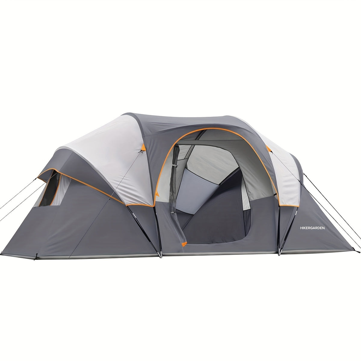 10 Person Camping Tent - Portable Easy Set Up Family Tent for Camp, Windproof Fabric Dome Tent Outdoor for Hiking, Backpacking, Traveling-14'x11'x74in(H)