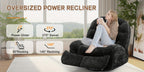 Living Room Swivel Recliner, Adult Electric Recliner with USB Ports and Side Pocket Storage, Comfortable Soft-shell Rocking Chair, Chenille Material Large-seat-width Recliner for the Living Room, Generously Wide Seating, a Fine Gift