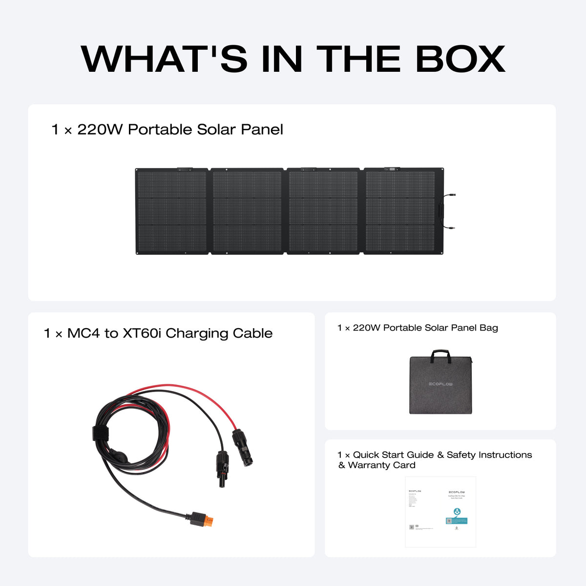 EcoFlow 45W/60W110W/160W/220W Portable Solar Panel, Foldable with Carry Case, High 23 Efficiency, Design for Camping, RVs, or Backyard Use
