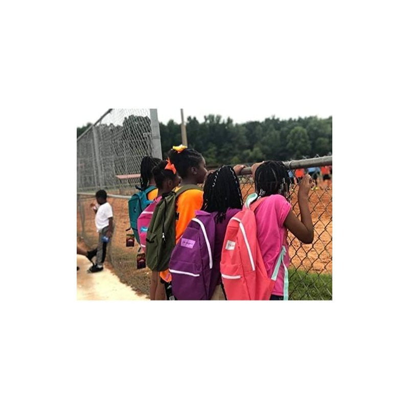24 Pack of 17”L Classic Traditional Color Backpacks with 20 Piece Stationary Kits Containing 1 Notebook, 1 Folder, 3 Pencils, 3 Pens, 1 Pencil Sharpener, 2 Erasers & More!