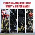 Gift Ideas Dirt Bike - 49CC 2-Stroke Dirt Bike - Gas Powered Off Road Motorcycle - 2 Stroke Dirtbike Motorcycle - Mini Bike - Pocket Motorcycle With Front And Rear Disc Brake - Max Speed 24MPH - And Outdoor Play Motorcycle - Without Battery