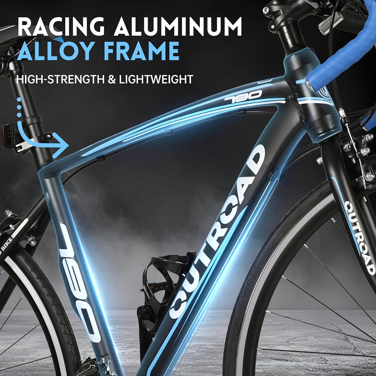 Road Bike 14-21Speed 700C Wheel with Light Aluminum Alloy Frame Commuter Bicycle with Dual Disc/V Brakes for Women And Men