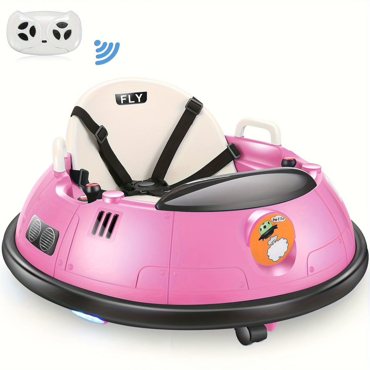 12V Remote-controlled Bumper Car, Electric Bumper Car, 66lb Load-bearing Toy Car, Dual Driving Mode, Flashing LED Lights, 360-degree Rotation, Seat Belts, Birthday And Festival Gifts For Boys And Girls, 4 Colors