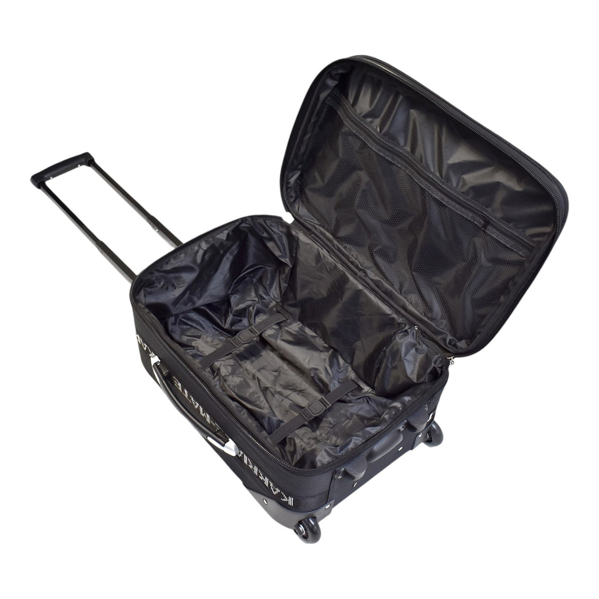 Karriage-Mate 4-Piece Expandable Softside Luggage Set – 20” Carry-On, 25”, 29”, 30” Suitcases – Lightweight Travel Bags with Embossed City Design – Durable Fabric, Telescopic Handles, built-in Lock – Black, Grey, Purple