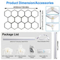 High-brightness LED Garage Light. Hexagonal Honeycomb Garage Light, Barber Shop Ceiling Light, Modern Design, Single Tube 850 Lumens, Framed LED Light Total 58650 Lumens