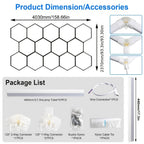 High-brightness LED Garage Light. Hexagonal Honeycomb Garage Light, Barber Shop Ceiling Light, Modern Design, Single Tube 850 Lumens, Framed LED Light Total 58650 Lumens