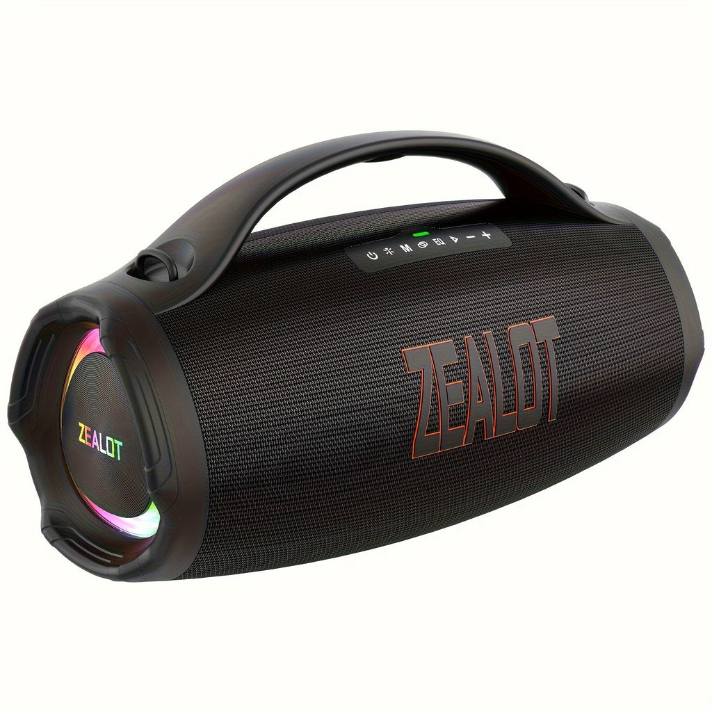 ZEALOT 160W Large Speaker, Wireless Speakers with Subwoofer, 60 Hours Playtime, 36000Mah Battery, Fast Charging, Water Resistance, Dual Pairing, Booming Bass. Charging Cable, Connect with Mobile Phone/Tv. for Home, Car, Outdoor, Camping