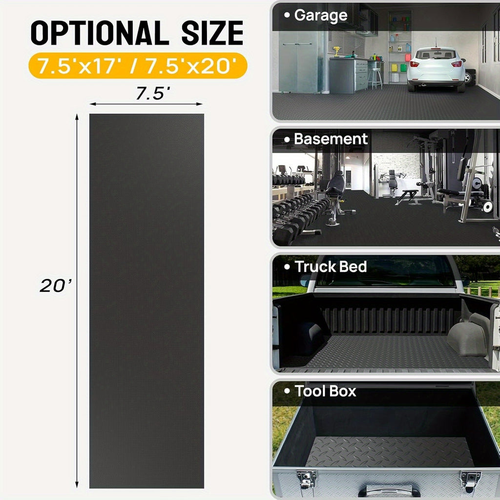 thickened rhombohed-grated PVC garage floor mat for car bottoms, large SUVs, MPVS, and pickup trucks