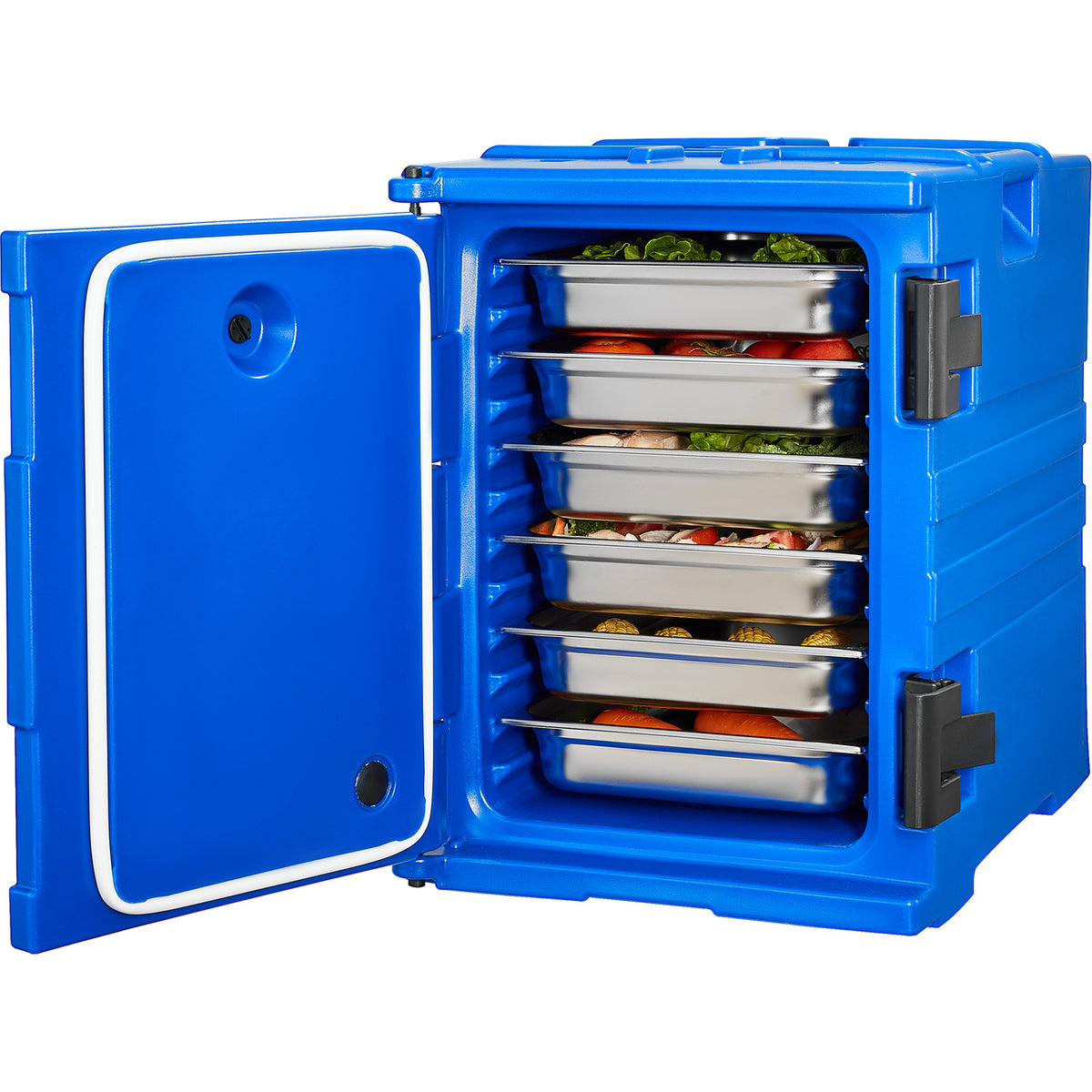 Insulated Food Pan Carrier by VEVOR, 90L or 120L Front-Load Catering Box on Small or Large Wheels