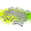 2.5"OD 16-Piece SS Steel DIY D.I.Y Exhaust Straight 45 90 Degree U-Bends Pipes