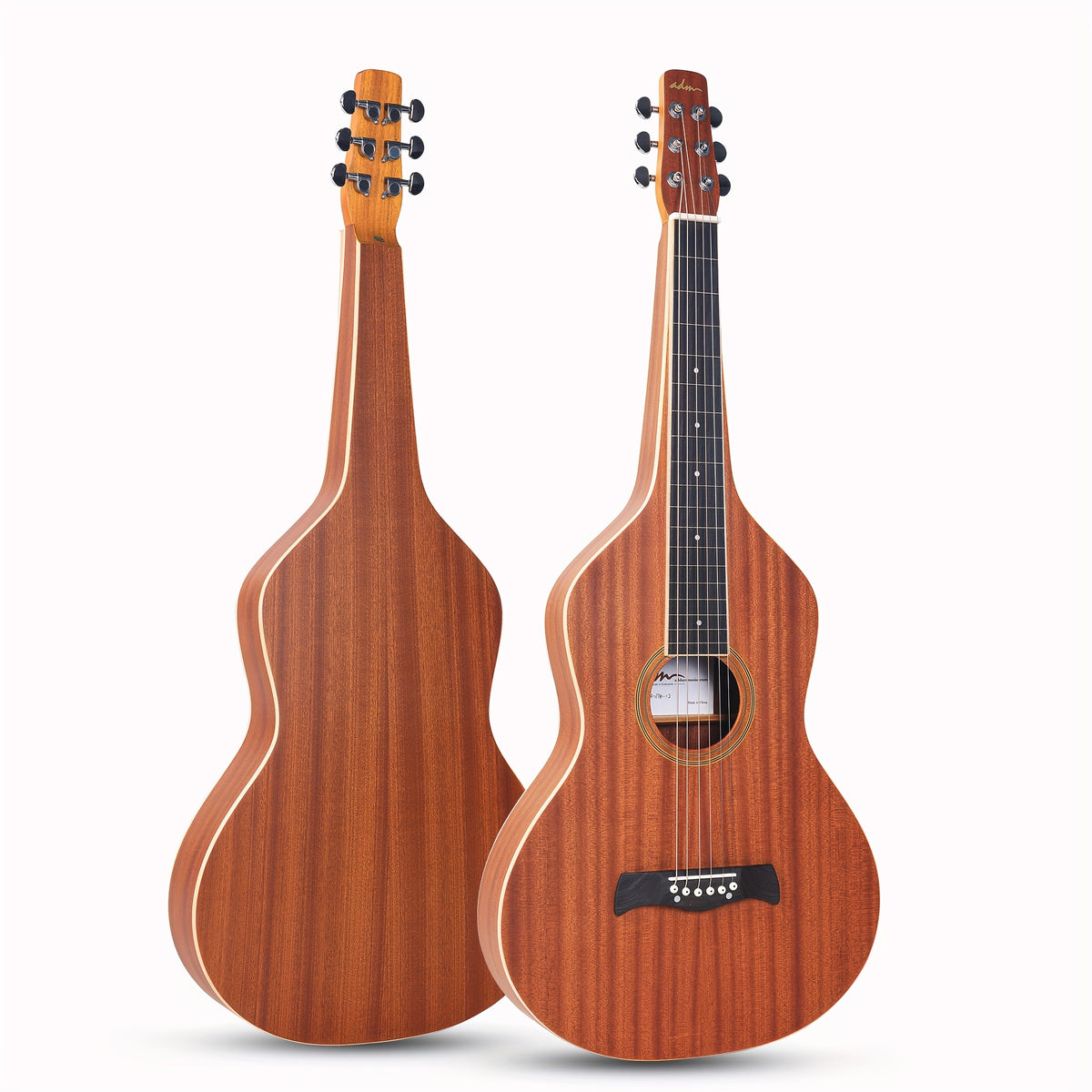 ADM TG-A8 Hawaiian Weissenborn Classic Acoustic Lap Steel Guitar for Beginner Or Musician, Teardrop Design, Ddrop Design