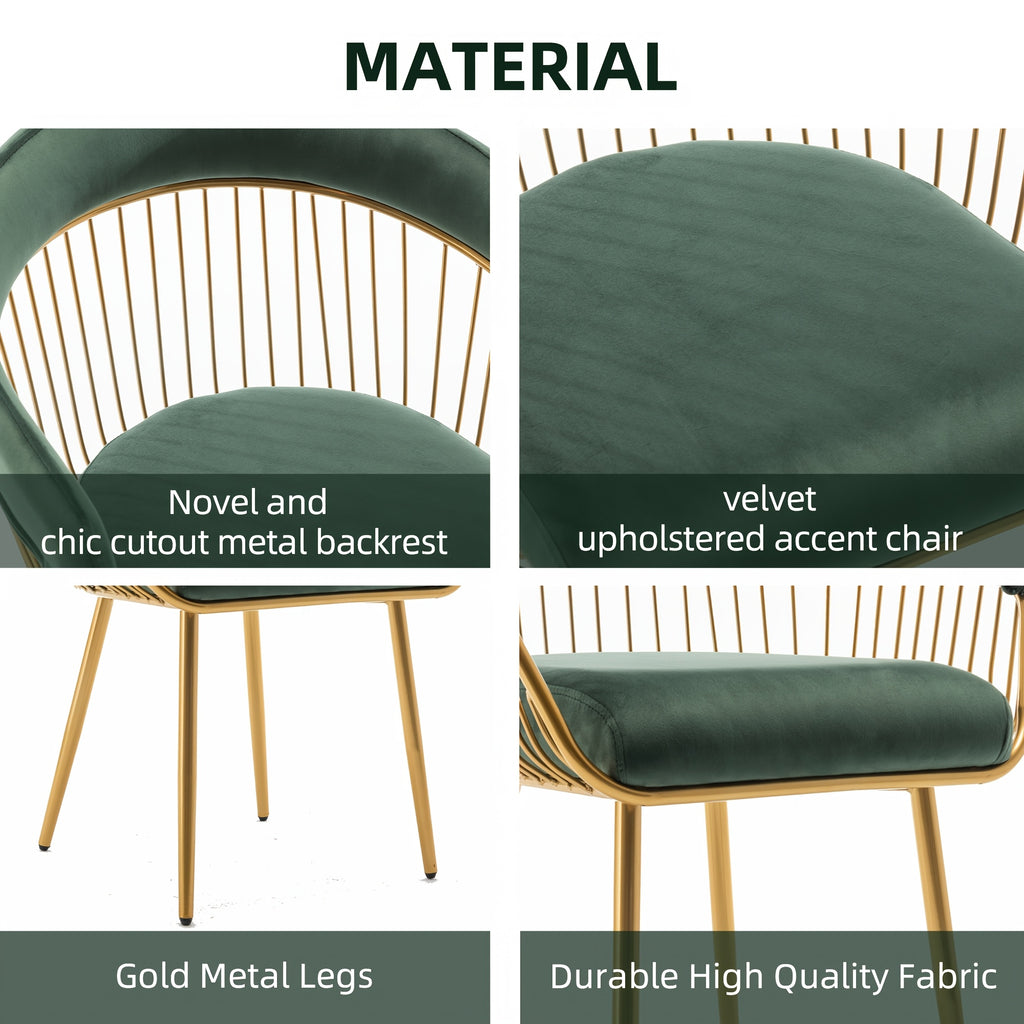 DYHOME 2pcs Modern Reception Chairs Visitor Chairs for Office, Living Room, Kitchen, Elegant Fabric Accent Chair with Comfortable Padded Back and Metal Legs