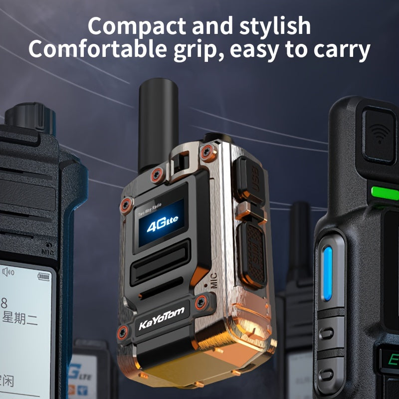 Kayotom Global Walkie-talkie with Unlimited Range 4G Two-way Radio Is Easy to Operate, Has No Monthly Fee, Long Battery Life, Is Sturdy And Durable, Dust-proof And Shock-proof, Suitable for Outdoor, Group And Remote Coordination, Has No Monthly Fee