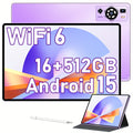 UXD A5 Android 15 Tablet, Equipped with Related Accessories, 16GB RAM (8GB+8GB Expandable), 512GB ROM Expandable up to 1TB, Supports WiFi/LTE, 6000mAh Battery, 10.1-inch HD Display with Keyboard, Mouse, Stylus, and Protective Case