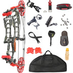 Dual Purpose Composite Bow Outdoor Archery Composite Bow Kit 30-60Lbs, Adjustable for Both Hands