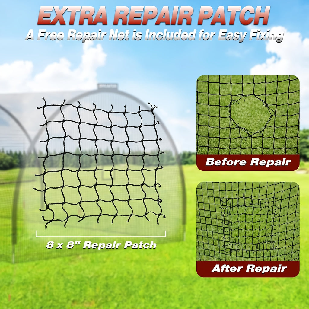 Baseball Batting Cage 20/30Ft for Backyard, Baseball Training Equipment Netting Cages, Golf Softball Baseball Nets for Batting with Frame And Net, Hitting And Pitching Practice