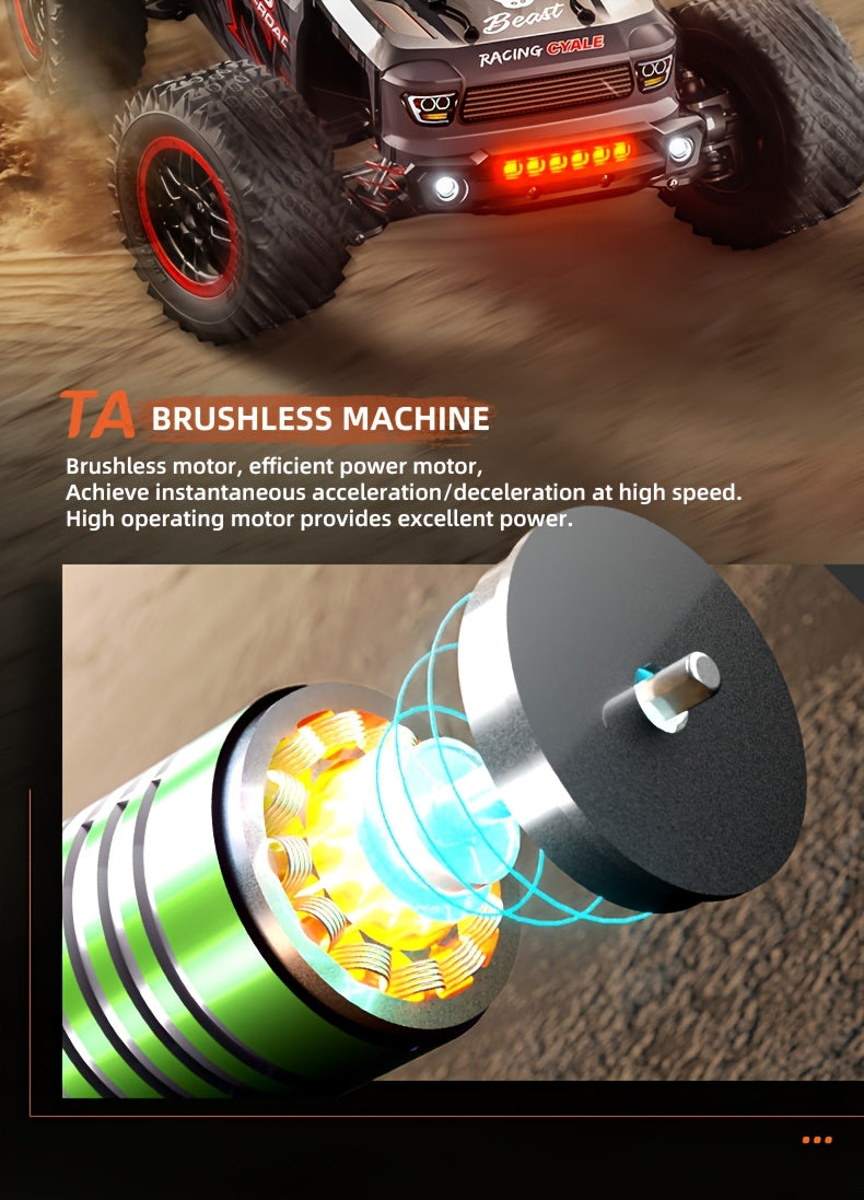 2026 NEW MAX Upgraded 4WD High Speed Off Road RC Car, 50MPH All Terrain Racing Truck, 2847 Brushless Motor Power System, Triple Speed Switch, Drift And Stunt Ready, Heavy Duty Metal Differential And Spring Suspension, 1:16 Large Scale Toy Car