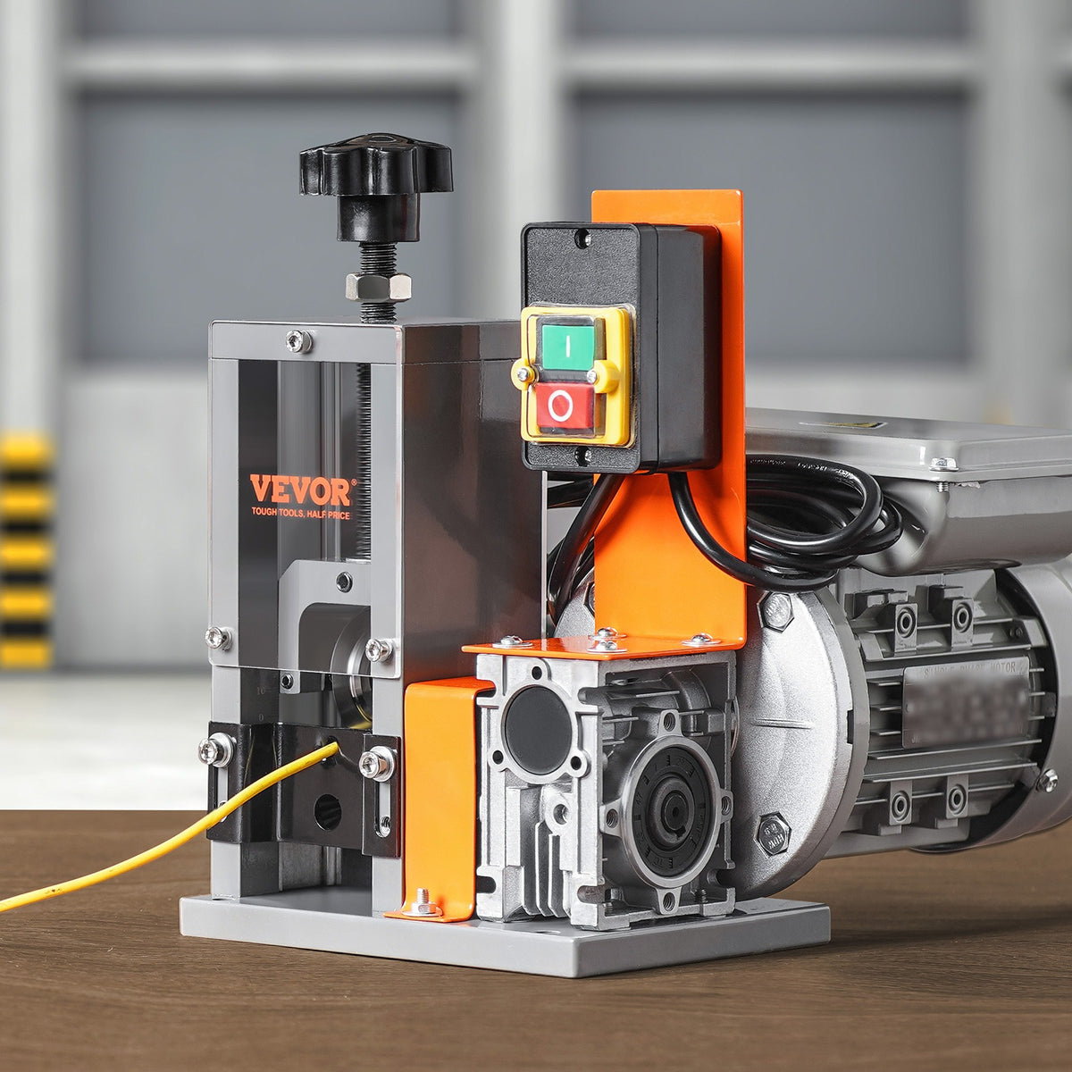 VEVOR Electric Cable Stripping Tool, 0.06''-1.18'' Motorized Wire Stripper, 180 W, 60 ft/min, with Clear Depth Gauge, Ideal for Scrap Copper Recycling