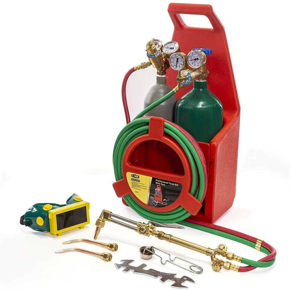 Professional Portable Oxygen Acetylene Oxy Welding Cutting Torch Kit W/Gas Tank