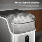 Countertop 26lbs/day 35lbs/day Ice Maker Portable Ice Machine, Automatic-Cleaning Suitable for Outdoor Camping Bar Party And Kitchen, Black