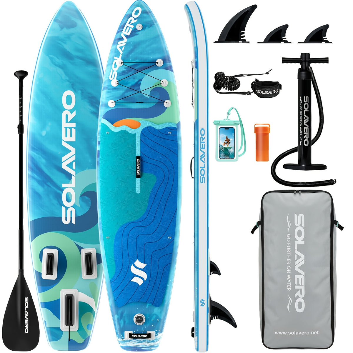 131.89in Inflatable Stand Up Paddle Board, Extra Wide Stable SUP with Premium Accessories Blow Up Paddle Board for Adults, Suitable for Sea And Lake, All Skill Levels