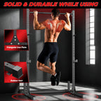 Power Rack for Home Squats and Bench Presses — 800 lb Capacity, Pull-Up Bar and Plate Storage