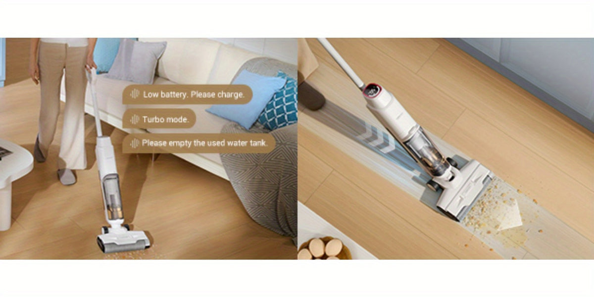 Wet Dry Vacuum Cleaner DREAME K10 Plus for Home Messes, 6.5KPa Suction and Flexible Cord or Battery Operation