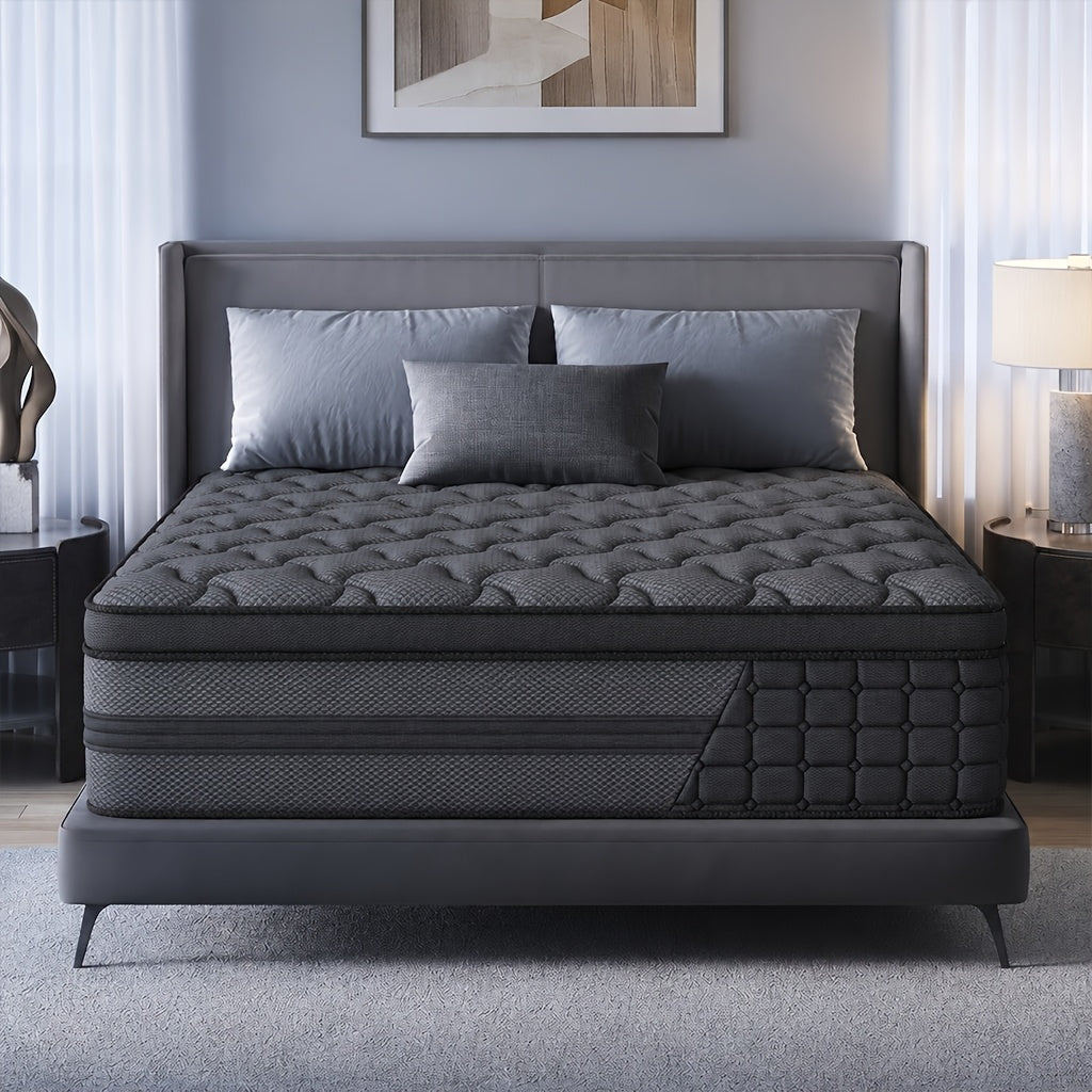 Luxurious Gel Memory Foam Mattress Hypoallergenic, Medium Firmness with European Top Design for Comfortable Sleep - Available in Double, Twin, Full, Queen, King Sizes, Valentine'S Decorations for Home, Furniture for Home