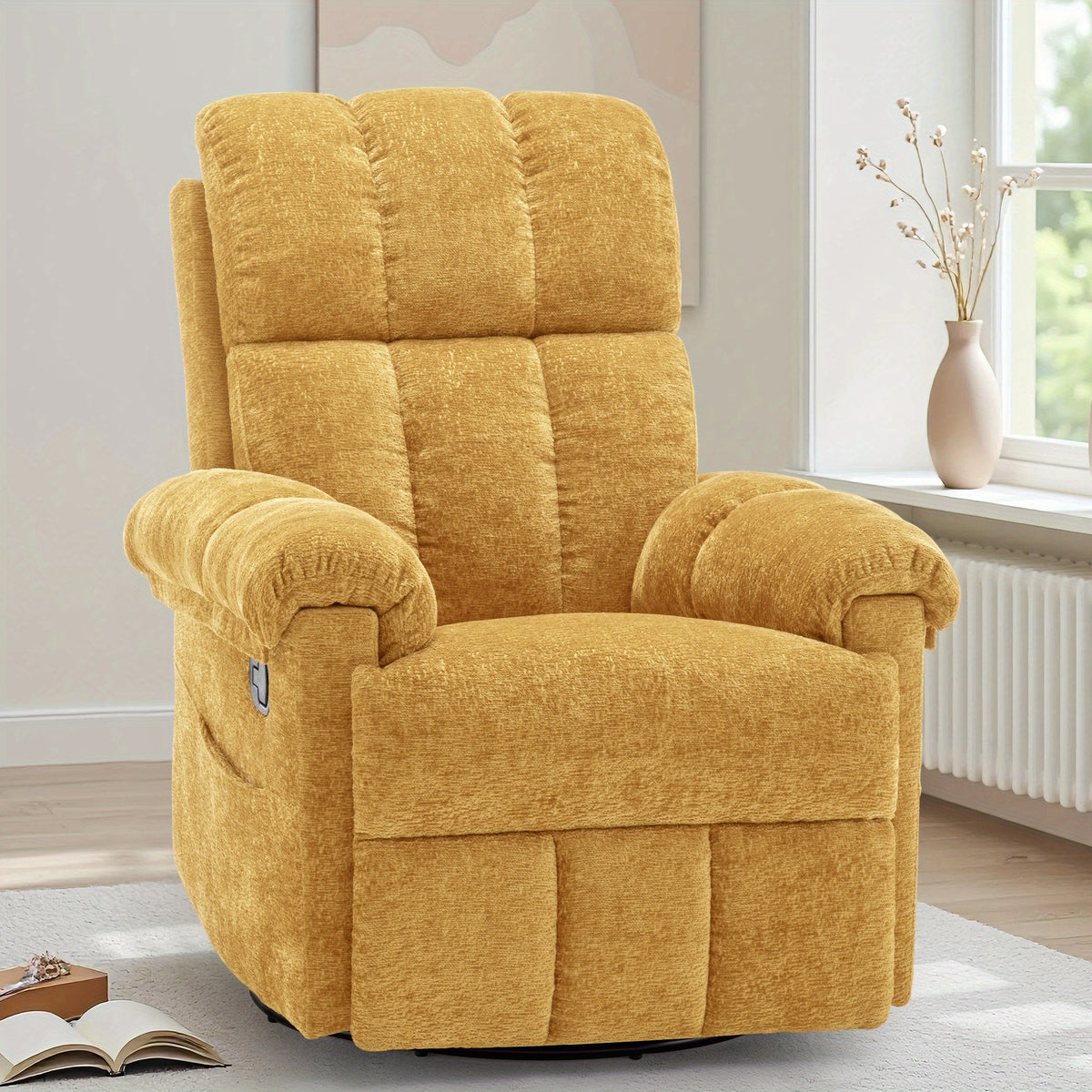 A Solitary Chair for The Living Area, a Reclining Chair That Swivels, a Rocking Recliner for Grown-Ups, Compact Recliners Suitable for Limited Spaces, a Manual Upholstered Recliner Featuring Side Pockets